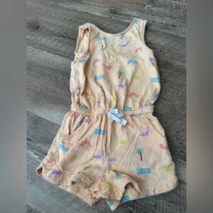 Cat & Jack Beige Patterned Kids Romper